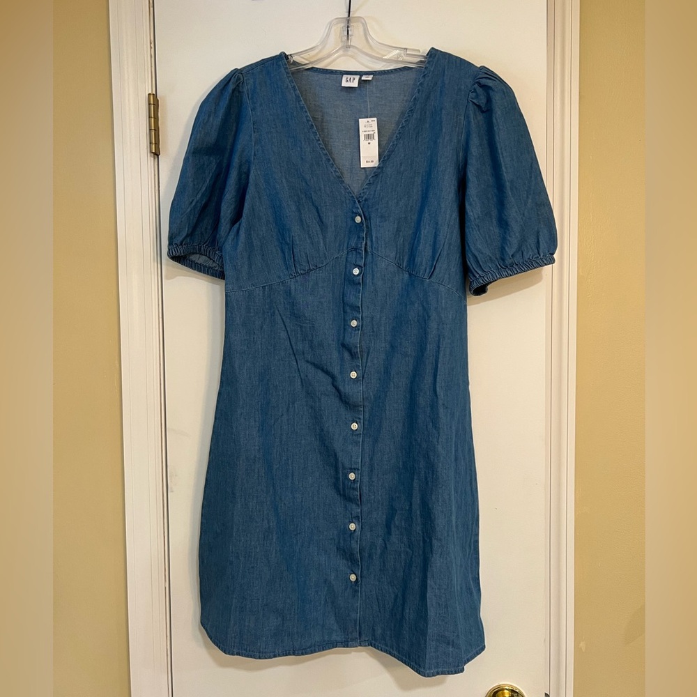 NWT GAP Blue Denim Dress